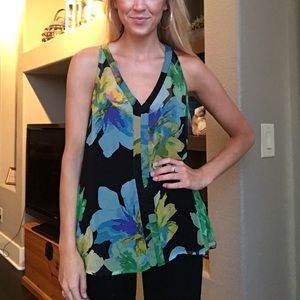 Ella Moss Black Floral Top